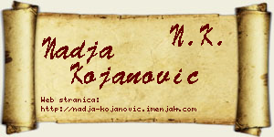 Nadja Kojanović vizit kartica